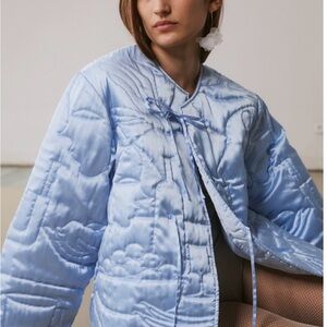 Light Blue Quilted Women's Jacket